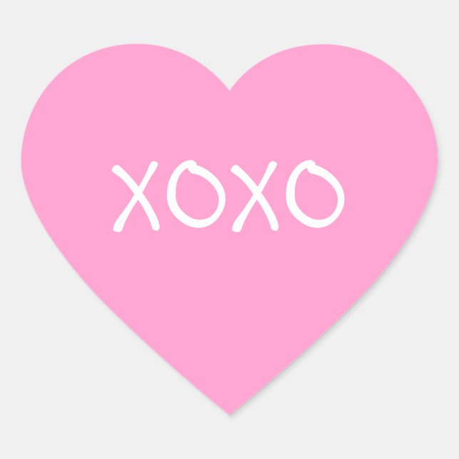 Valentine Pegatinas XOXO (Anverso)