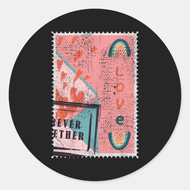 Valentine Philatelist Amor por siempre sello posta (Anverso)