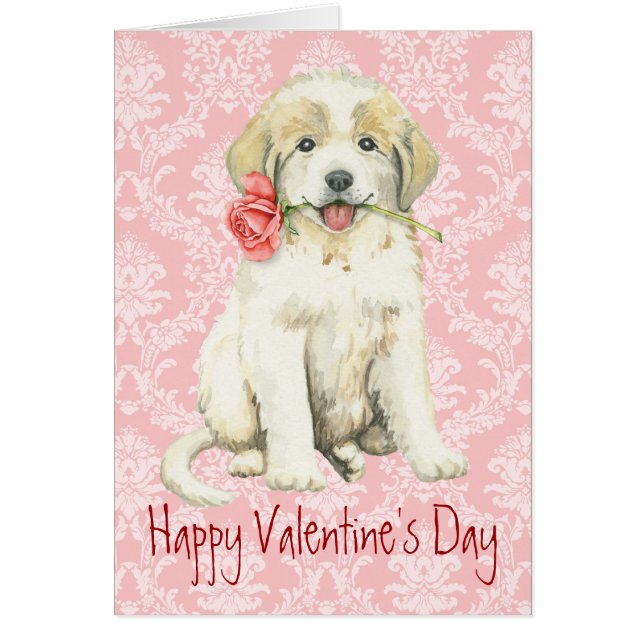 Valentine Rosa Great Pyrenees (Frente)
