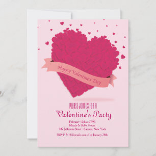 Valentine roza invitación