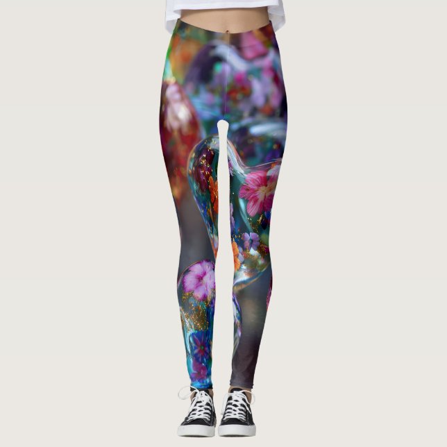 Valentine’s Day Leggings – Romantic Heart Pattern  (Anverso)