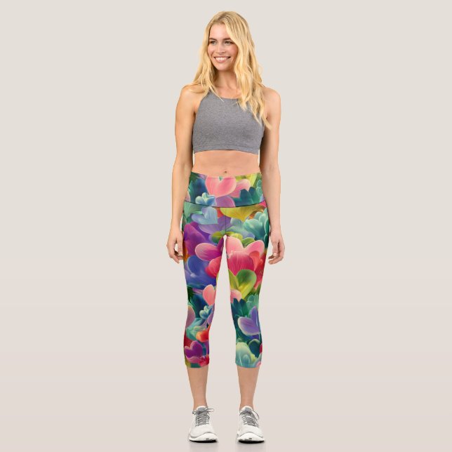 Valentine’s Day Leggings – Romantic Heart Pattern  (Anverso)