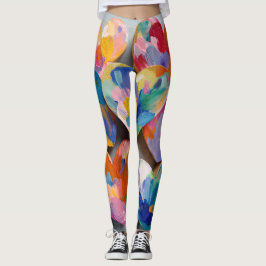 Valentine’s Day Leggings – Romantic Heart Pattern 