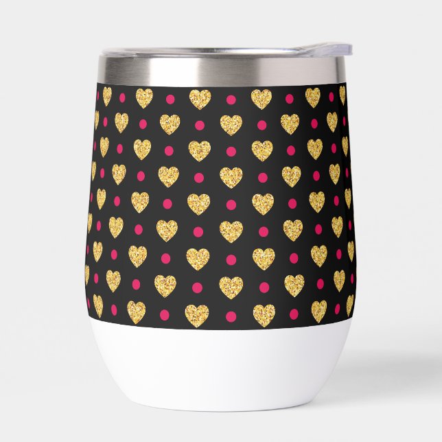 Valentine's Day Gold Hearts Pattern-23655 (Izquierdo)