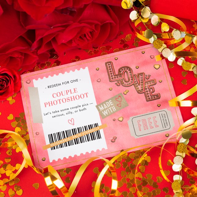 Valentine's Day Love Couples Photoshoot Coupon (Subido por el creador)