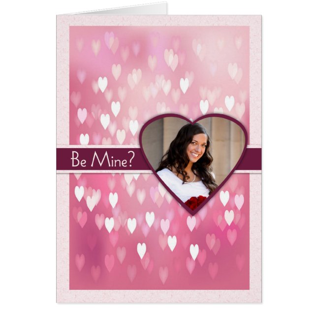 Valentine's Hearts Photo Card Card (Frente)