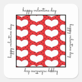 Valentines Hearts y Polka Dots Pegatina