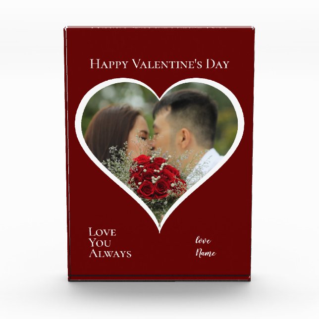 Valentines Keepsake | Gran Corazón | Su foto (Anverso)