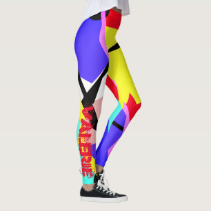 Valerie Pastel Colors Positive Vibes Leggings