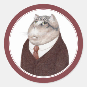 VALET CAT Pequeños Pegatinas redondos
