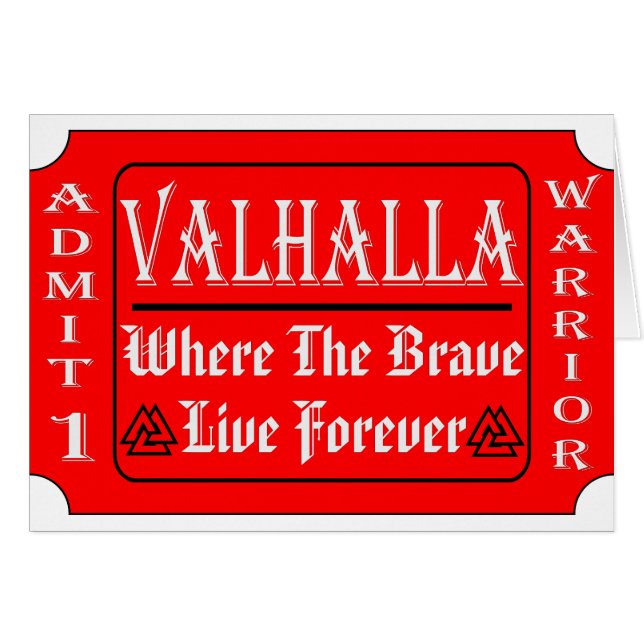 Valhalla admite a 1 guerrero donde el valiente (Anverso (Horizontal))