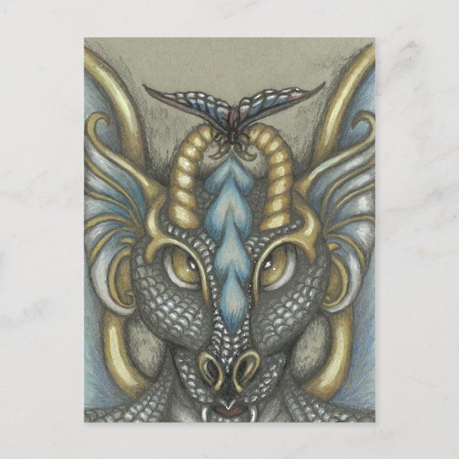 Valiente postal de mariposa pequeña (Anverso)