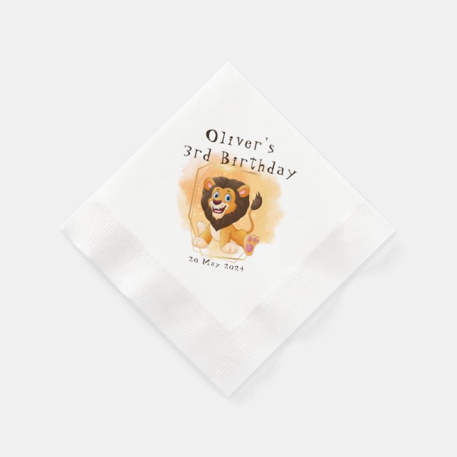 Valiente servilleta de papel de la Fiesta de Cumpl (Borde)
