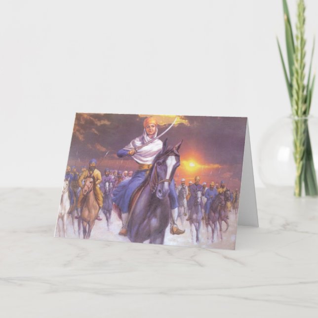 Valiente tarjeta de felicitación. (Anverso)