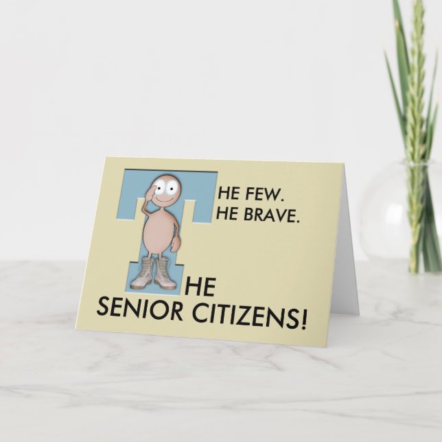 Valiente tarjeta de felicitación senior (Anverso)