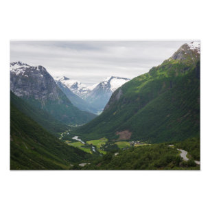 Valle de Hjelle en la impresión de la foto de