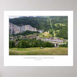 Valle de Lauterbrunnen, Suiza - Impresión en pared