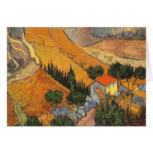Valle de Plowman por Vincent van Gogh (Anverso (Horizontal))
