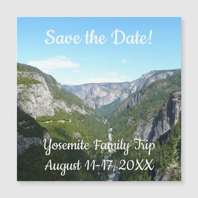 Valle de Yosemite en el Parque Nacional de Yosemit (Anverso)
