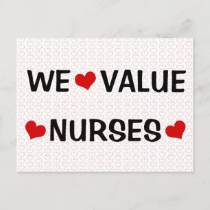 Valoramos la tarjeta postal horizontal de las enfe