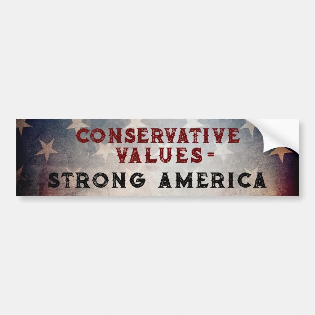 Valores conservadores = Pegatina estadounidense fu (Frente)
