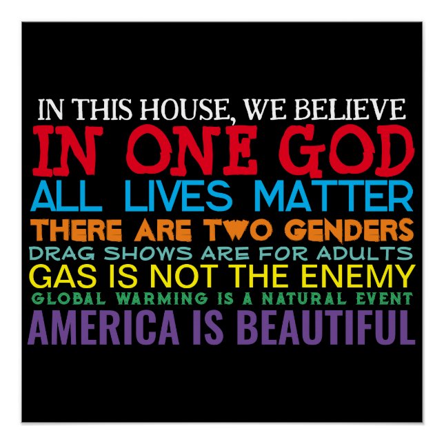 VALORES CONSERVADORES - POSTER GLOSSY (Anverso)