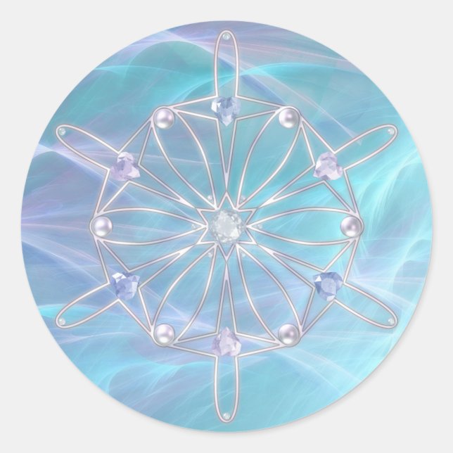 Vals de los Pegatinas de Snowflakes (Anverso)