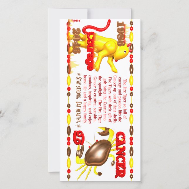 Valxart 1986 2046 Cáncer de zodiaco FireTiger (Anverso)