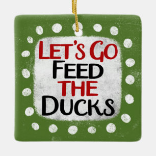 Vamos a alimentar el ornamento de los patos