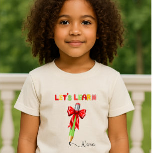 Vamos a aprender" Camiseta - Personalizada con tu 