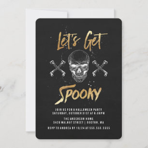 Vamos a Asustarnos Invitación a Fiesta de Hallow