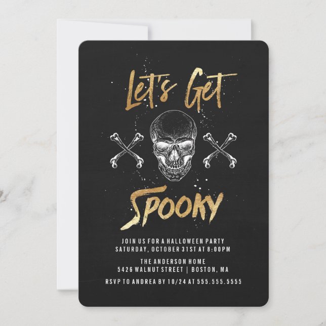 Vamos a Asustarnos | Invitación a Fiesta de Hallow (Anverso)