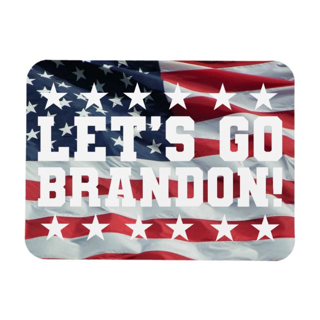 ¡VAMOS A BRANDON! [Font 6] Imán fotográfico flexib (Horizontal)