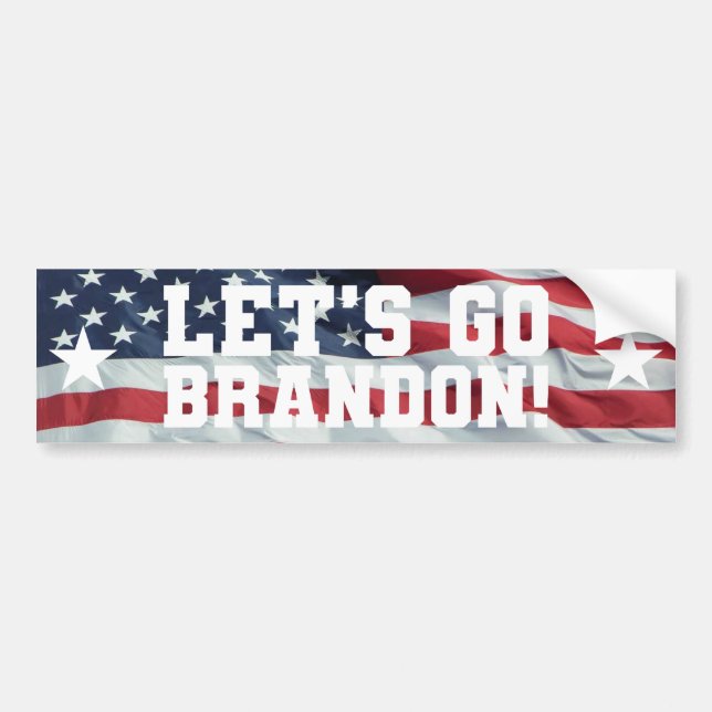 ¡VAMOS A BRANDON! [Fuente 6] Pegatina del parachoq (Frente)