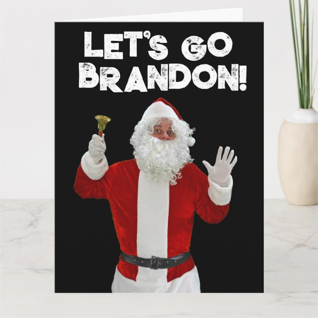 VAMOS A BRANDON SANTA BIDEN GRAN TARJETA DE NAVIDA (Anverso)