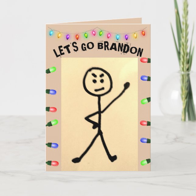 VAMOS A BRANDON tarjetas de Navidades divertidos (Anverso)