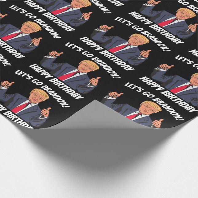 VAMOS A BRANDON TRUMP CUMPLEAÑOS PAPEL DE RAPAS (Esquina)