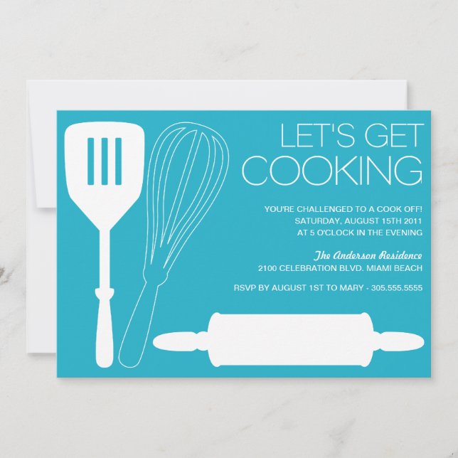 VAMOS A COCINAR| COCINAR INVITACIONES DE LA FIESTA (Anverso)