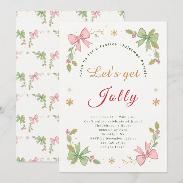 Vamos a conseguir a Jolly Whimsical Navidad Fiesta (Anverso / Reverso)