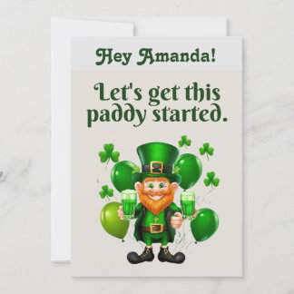 Vamos a conseguir esta tarjeta de San Patricio