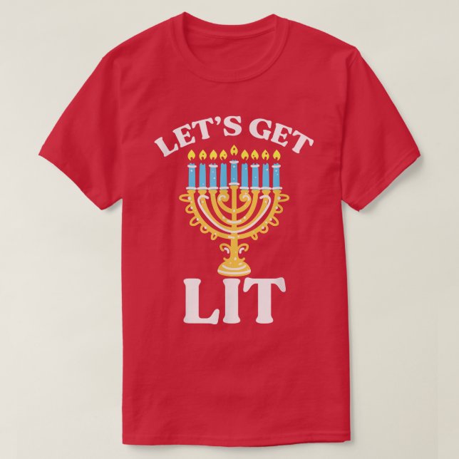 Vamos a conseguir la camiseta de Lit Hanukkah Jew  (Diseño del anverso)