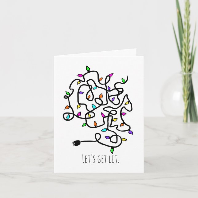 Vamos a conseguir la tarjeta de Navidades encendid (Anverso)