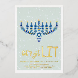 Vamos a encender | Invitación de Hanukkah Party