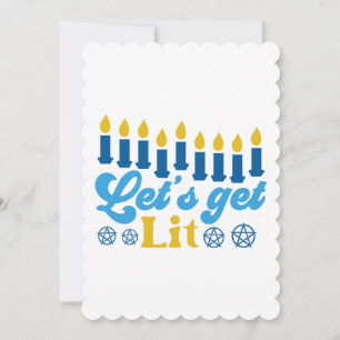 ¡Vamos a encender! Tarjeta de felicitación plana