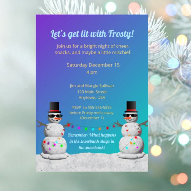 Vamos a Encendernos con la Invitación de Frosty (Subido por el creador)
