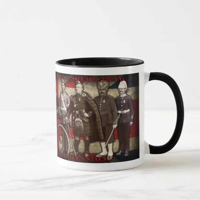 "Vamos a enseñarle" a la taza de café soldiering (Derecha)