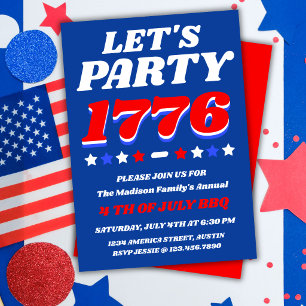 Vamos a festejar como si fuera 1776 Invitación USA