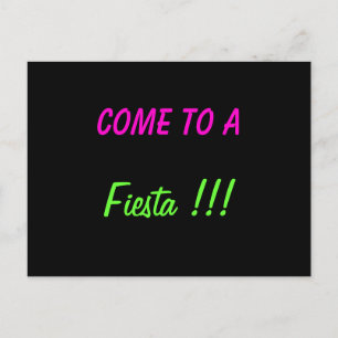 ¡¡¡VAMOS A FIESTA!!! - invitación postal