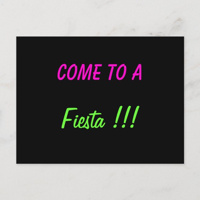 ¡¡¡VAMOS A FIESTA!!! - invitación postal (Anverso)