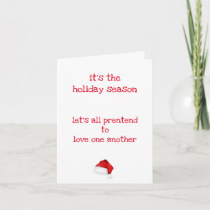 Vamos a fingir.... Tarjeta Divertida de Navidad